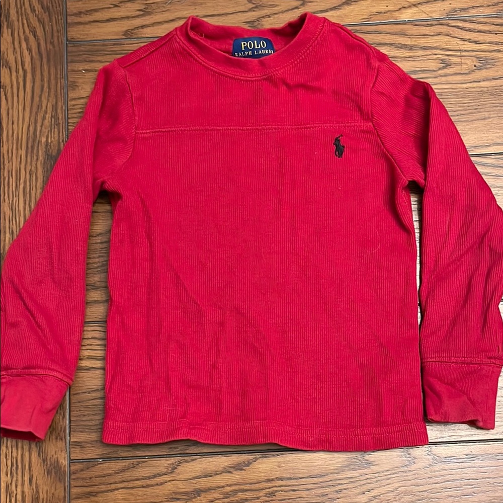 Polo by Ralph Lauren Red Long Sleeve Tee